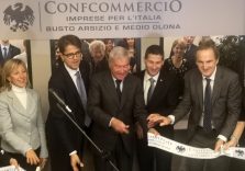 Confcommercio, Carlo Sangalli inaugura la rinnovata sede di Busto Arsizio