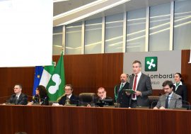 L’arcivescovo di Milano monsignor Mario Delpini in visita al Consiglio regionale lombardo