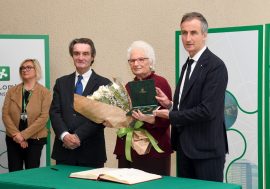 La senatrice Liliana Segre in visita al Consiglio regionale lombardo