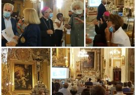 Imperia, presentato il restauro del quadro del pittore Lazzaro Tavarone “Lactatio Virginis di San Bernardo Abate”