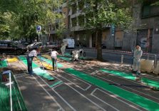 Milano, via Pacini si colora di verde e giallo per il progetto “Piazze Aperte”