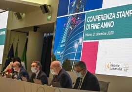 Regione Lombardia, conferenza stampa di fine anno del governatore Fontana: lotta al virus e ripartenza economica priorità assolute