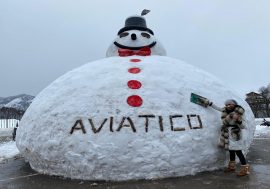 Pupazzo di neve record in Val Seriana