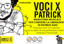 Maratona musicale di Amnesty, Mei e Voci per la Liberta l’8 febbraio per la liberazione di Patrick Zaki lo studente egiziano