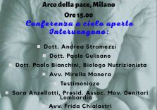 Covid, conferenza stampa a cielo aperto a Milano dal Comitato Liberi Cittadini