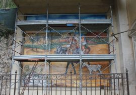 Varese, verso la conclusione il restauro della ‘Fuga in Egitto’ di Guttuso al Sacro Monte