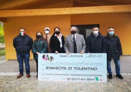 Lara Magoni torna in visita a Tolentino nelle Marche dopo il sisma del 2016