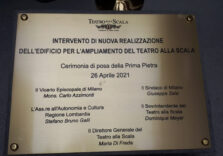Milano, posa della prima pietra nel nuovo edificio che amplia la sede storica del Teatro alla Scala
