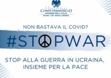 #STOPWAR – Locandina di Confcommercio Milano, Lodi e Monza da esporre per fermare la guerra in Ucraina