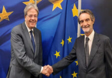 Bruxelles, il governatore lombardo Fontana incontra Gentiloni