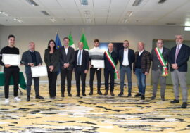 Il Consiglio regionale lombardo premia i ciclisti Alessandro Covi, Stefano Oldani e il ct azzurro Marco Villa