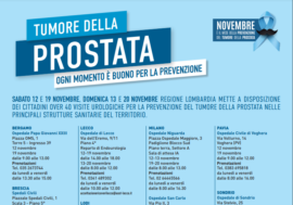 Prevenzione tumore alla prostata, visite urologiche gratuite in Lombardia