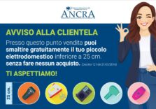 Per la salvaguardia dell’ambiente iniziativa ‘green’ Ancra con Assomultimedia per il ritiro gratuito dei piccoli elettrodomestici