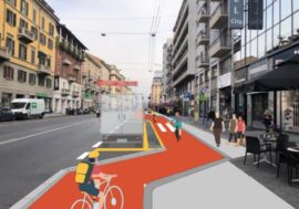 Milano, al via i lavori per realizzare la nuova ciclabile  in corso Buenos Aires