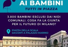 Milano, sit-in di Noi Moderati davanti a Palazzo Marino per protestare per l’emergenza asili nido