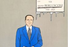 Vandalizzato in via Volturno a Milano il murales che ritrae Silvio Berlusconi