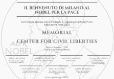 Milano, a Palazzo Marino incontro con i Premi Nobel per la Pace 2022 