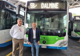 Presentati a Bergamo 13 nuovi bus ibridi per il trasporto urbano