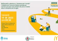 Milano, tutti insieme per l’ambiente: McDonald’s aderisce all’iniziativa del Comune per ripulire il giardino di via Valsesia
