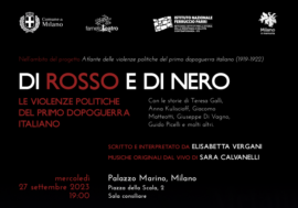“Di rosso e di nero. Le violenze politiche del primo dopoguerra italiano”: il teatro torna in Consiglio comunale milanese
