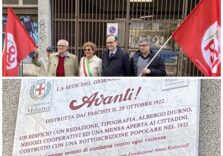 Milano, scoperta una lapide per ricordare l’assalto da squadristi fascisti alla sede del quotidiano L’Avanti! nel 1922