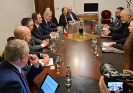 Il governatore lombardo Attilio Fontana in visita in Albania incontra il primo ministro Edi Rama