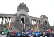 Cerimonia di commemorazione a Bergamo per ricordare le vittime del Covid
