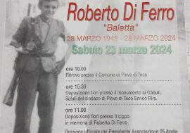 Pieve di Teco ricorda ‘Baletta’ il bambino eroe della Resistenza italiana