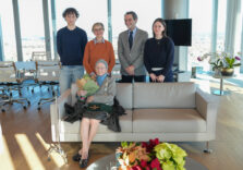 Milanese ultracentenaria festeggia il suo compleanno a Palazzo Lombardia assieme al governatore Fontana
