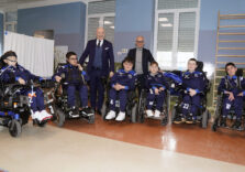 Il presidente dell’Inter Marotta in visita al Centro Clinico NeMO di Milano