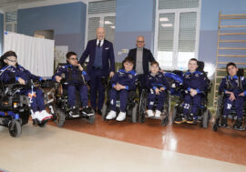 Il presidente dell’Inter Marotta in visita al Centro Clinico NeMO di Milano