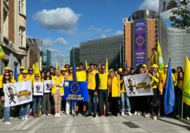 I giovani agricoltori della Coldiretti di Milano e Monza in piazza a Bruxelles per protestare