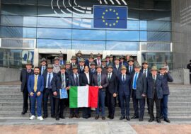 Delegazione Alpini della sezione di Bergamo ospite al Parlamento Europeo