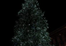 Milano, acceso in piazza Duomo l’albero di Natale dedicato ai Giochi Olimpici e Paralimpici di Milano Cortina 2026