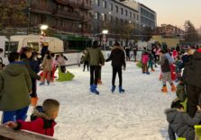Milano, in viale Aretusa torna la pista di pattinaggio