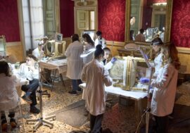 La Scuola di Restauro di Botticino al lavoro a Palazzo Reale in vista dell’arrivo del presidente Mattarella il 6 febbraio