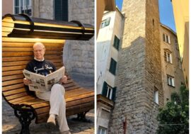 Genova e il suo angolo di paradiso: sedersi sulla panchina davanti a Torre Embriaci (1196)