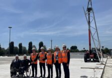 Posato il primo pilastro della Fiera Ice Arena, nasce la nuova casa dello sport del ghiaccio