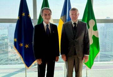 Regione Lombardia, il governatore Attilio Fontana incontra l’ambasciatore ucraino Ihor Brusylo