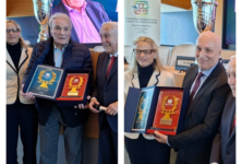 ‘Sport Movies & Tv’, Premiati José Altafini e Franco Bragagna con la Guirlande d’Honneur