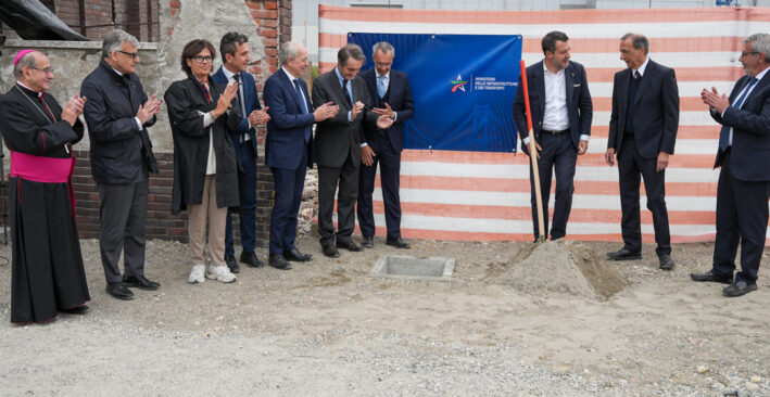 Cerimonia per la posa prima pietra del Bosco della Musica, il campus del Conservatorio Verdi di Milano